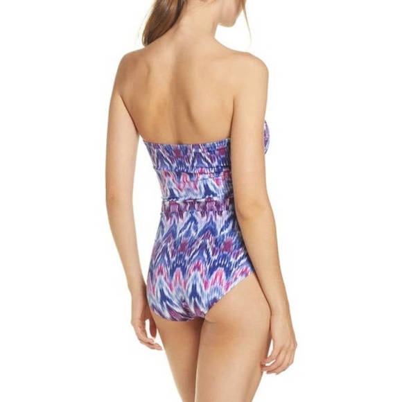 Tommy Bahama Women's Mirage Bandeau Tie Dye One-Piece Swimsuit Size 4 NWOT - Picture 2 of 9